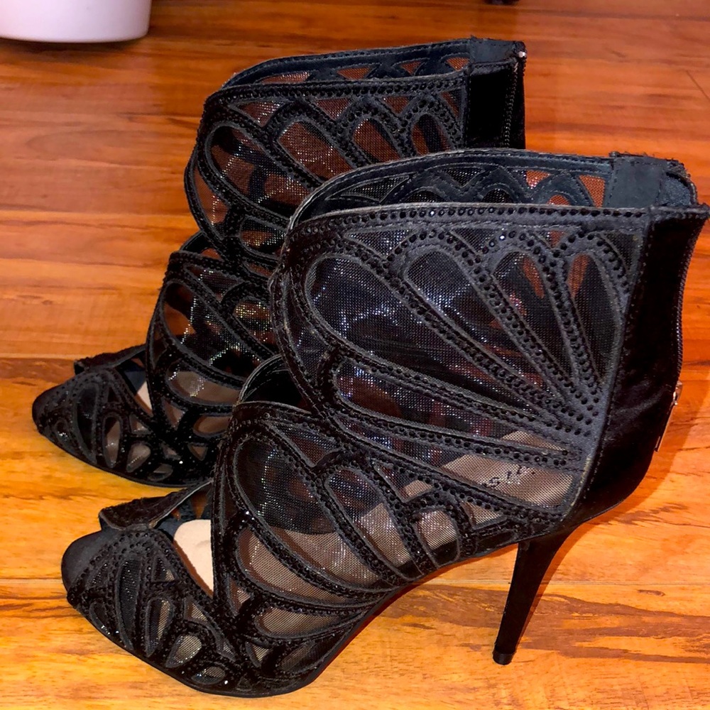 Sparkly caged booties by Zigi Soho